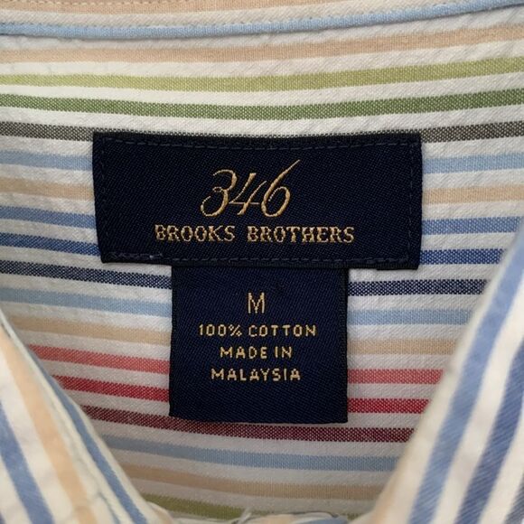 Tommy Hilfiger Classic Fit Striped Long Sleeve Multicolor Men's Shirt Size M - Picture 7 of 8